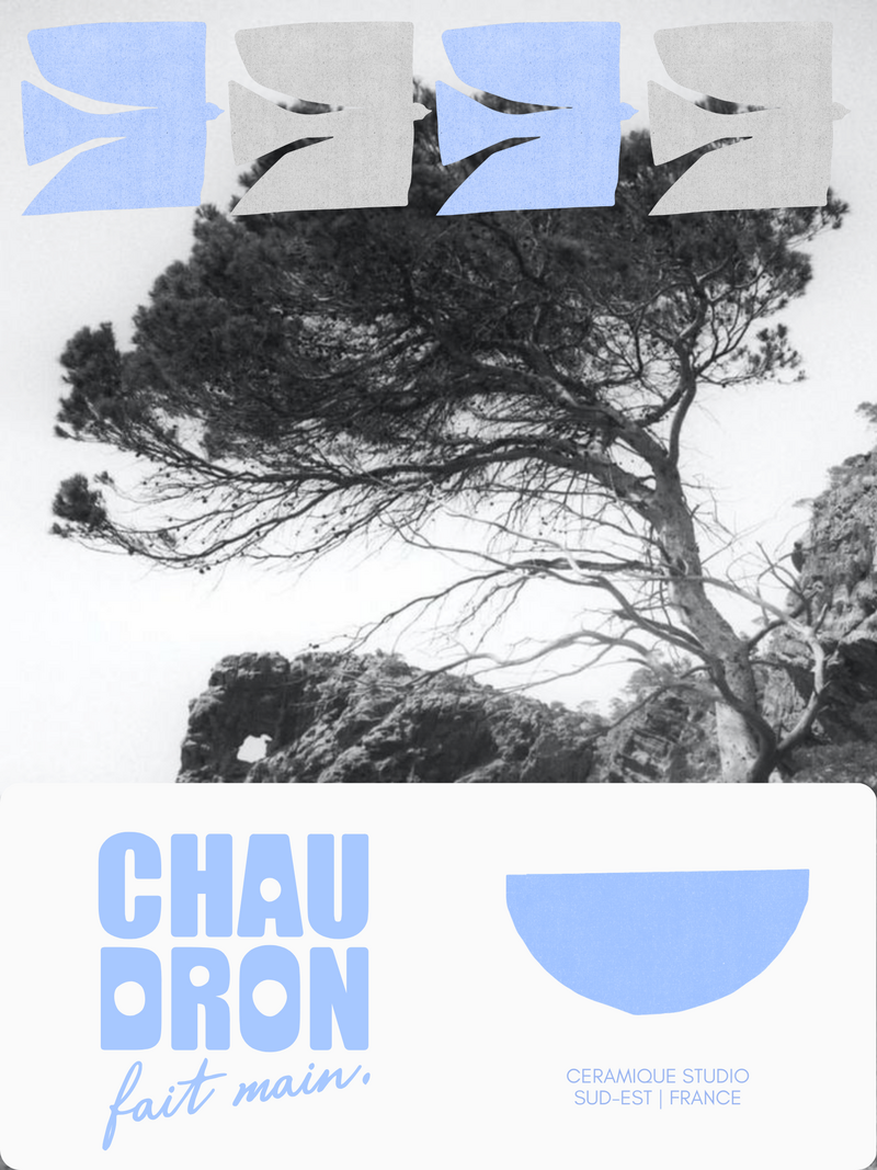 Affiche de Chaudron, studio de céramique, par Clara Loustau