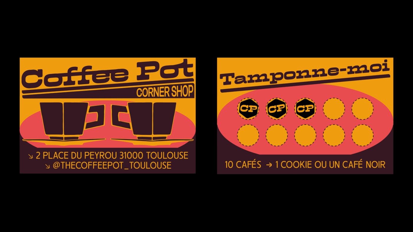 Carte de fidélité du café Coffee Pot