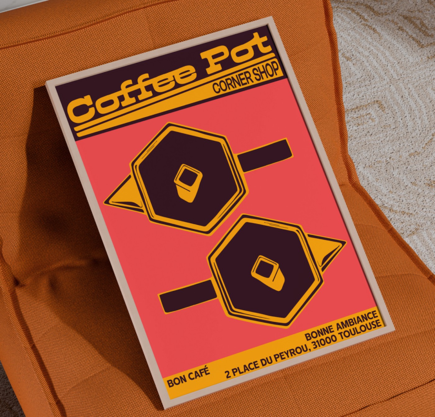 Affiche illustrée pour Coffee Pot, Toulouse