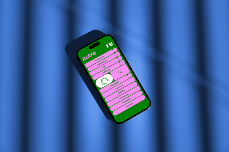 Site internet du Réseau Astre sur smartphone